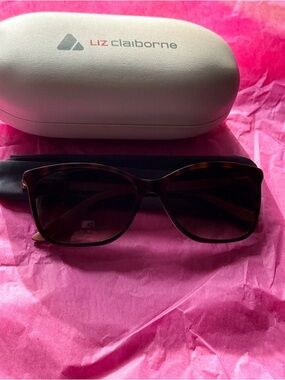 Liz Claiborne Tortoiseshell Sunglasses with Brown Lenses